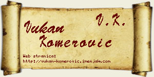 Vukan Komerović vizit kartica